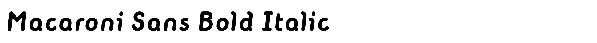Macaroni Sans Bold Italic image